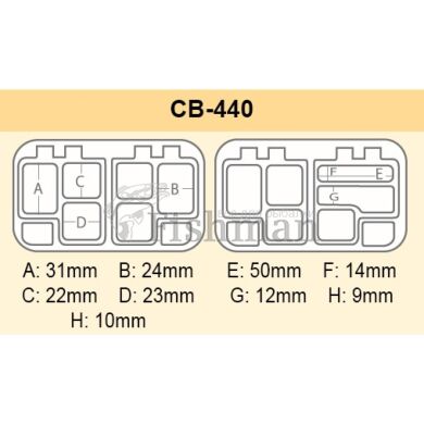 Meiho Cb-440, Black, 115x78x35мм