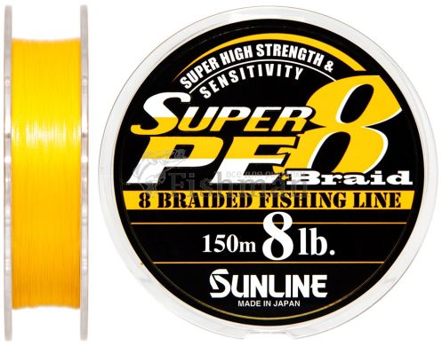 Sunline Super PE 8 Braid 150 м, 0.148 мм.(#0.8), 3,62 кг.(8 lb)