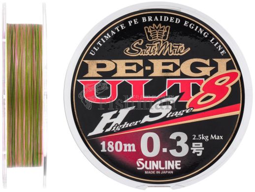 Sunline PE EGI ULT HS8 180 m, 0.09 мм.(#0.3), 2,5