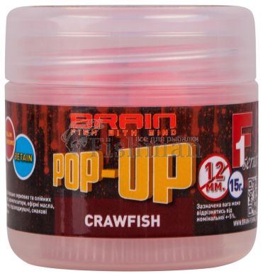 Brain Pop-Up F1 речной рак 12 mm 15 g, 12 мм., 15, плавающий