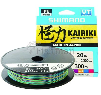 Shimano Kairiki 8 PE (Multi Color) 150 м, 0.280 мм, 29.3 кг
