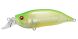 Megabass IXI Shad Type-R, Clear Lime Chart