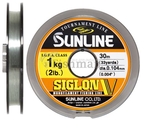 Sunline Siglon V 30 м, 0.128 мм.(#0.6), 1.5 кг.