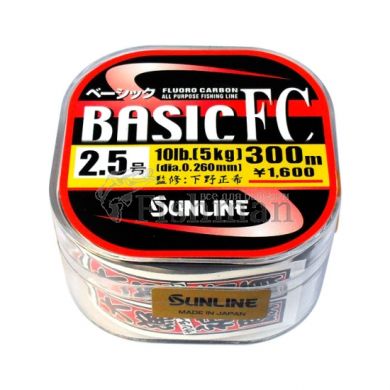 Sunline Basic FC 300м, 0.205 мм(#1.5), 2,72 кг.(6 lb)