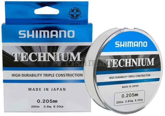 Shimano Technium 200 м, 0.205 мм(#1.5), 3,62 кг.(8 lb)