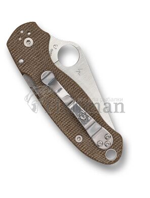 Spyderco Para 3 CPM Cru-Wear Micarta Brown