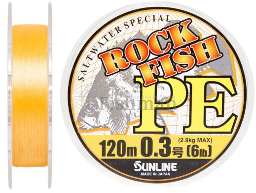 Sunline ROCK FISH PE 120 м, 0.09 мм.(#0.3), 2,72 кг.(6 lb)