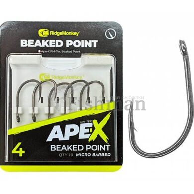 RidgeMonkey Ape-X Beaked Point Barbed, 10, 4