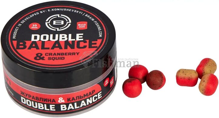 Brain Double Balance Squid & Cranberry (кальмар + клюква), 10+8*12 мм, 34, suspender