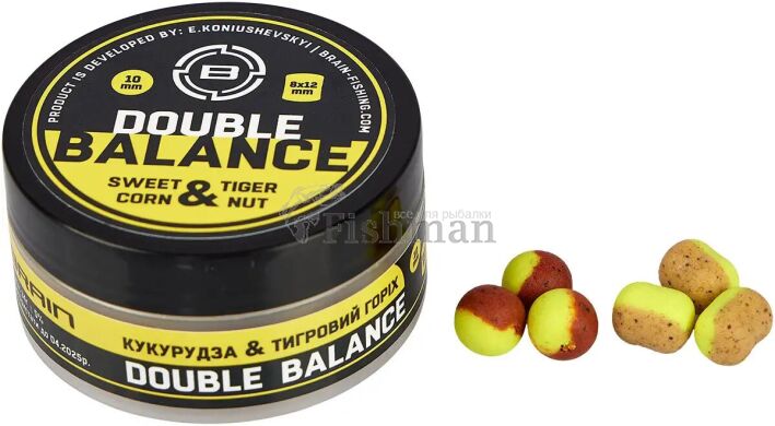 Brain Double Balance Sweet Corn & Tiger Nut (кукуруза + тигровый орех), 10+8*12 мм, 34, suspender