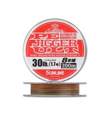 Sunline PE-Jigger ULT x8 200m (multicolor), 0.235 мм(#2.0), 15,87 кг.(35 lb)