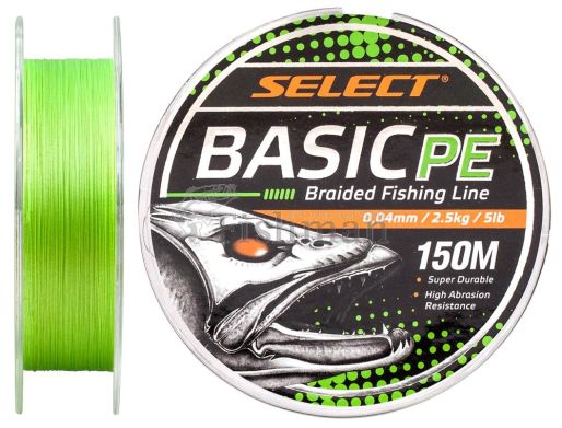 Select Basic PE 150m l-green, 0.260 мм.(#2.5), 20,0 кг (44 lb)