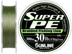 Sunline Super PE 300 м, 0.285 мм.(#3.0), 13,60 кг.(30 lb)