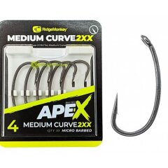 RidgeMonkey Ape-X Medium Curve 2XX Barbed, 10, 4