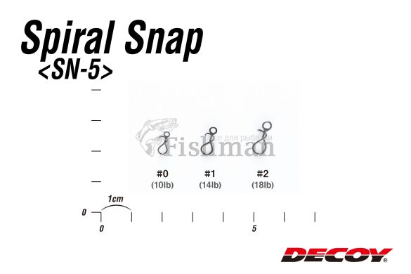 Decoy SN-5 Spiral Snap, 1, 6, 6.35 кг.(14.0 lb)