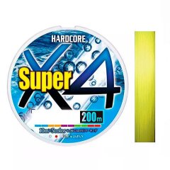Duel Hardcore Super X4 200m Hi-Vis Yellow, 0.128 мм.(#0.6), 5.44 кг(12 lb)