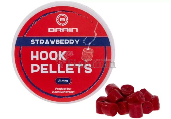 Brain Hook Pellets Strawberry, 8 мм, 70