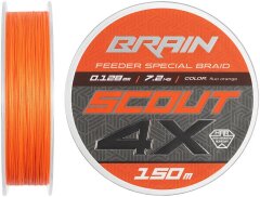 Brain Scout 4X (2026)150m (fluoro Orange), 0.128 мм.(#0.6), 7,25 кг(16 lb)
